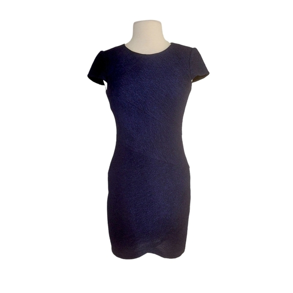Aidan Mattox Dark Blue Sparkle Cocktail Dress - Picture 1 of 7